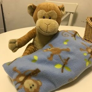 Cute monkey and matching blanket